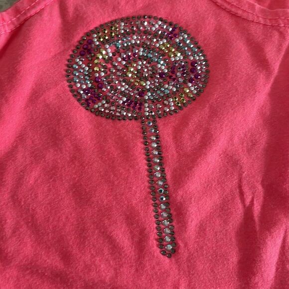 Butter Girls Neon Pink Sparkle Candy Tank Top - Picture 2 of 6